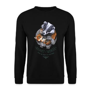 Respect wildlife - Unisex Sweatshirt - black - Front - Alina (178cm) & Michal (187cm)