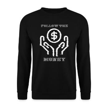 Suivez le graphique de l’argent - Sweat-shirt Unisexe - noir - Devant - Alina (178cm) & Michal (187cm)