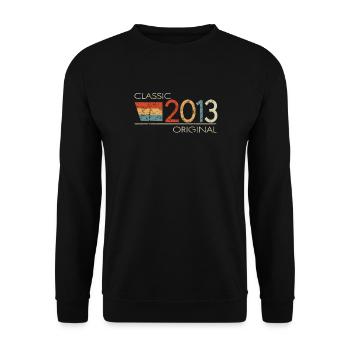 2013 Birthday Classic Original - Unisex Sweatshirt - black - Front - Alina (178cm) & Michal (187cm)