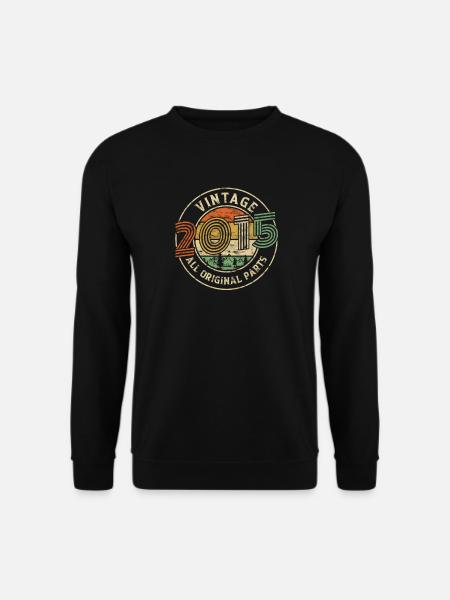 2015 Geburtstag Vintage All Original Parts - Unisex Pullover - Schwarz