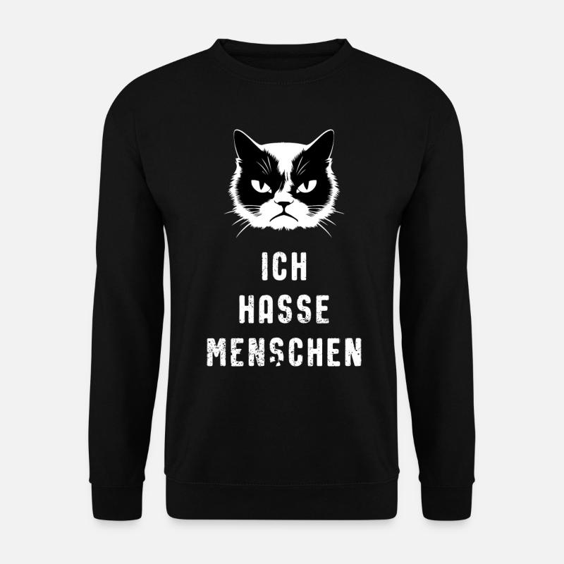 Ich Hasse Menschen - hell - Unisex Pullover - Schwarz
