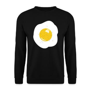 Oeuf au plat Costume Nourriture Oeufs Cuire Carnaval - Sweat-shirt Unisexe - noir - Devant - Alina (178cm) & Michal (187cm)