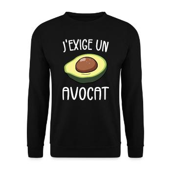 I Demand A Lawyer - Humor Pun - Unisex Sweatshirt - black - Front - Alina (178cm) & Michal (187cm)