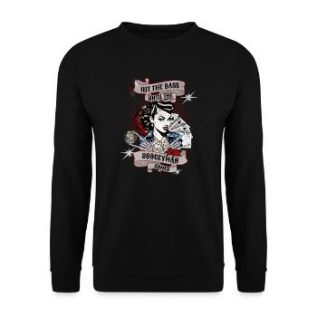 HIT THE BASS - Unisex Sweatshirt - black - Front - Alina (178cm) & Michal (187cm)