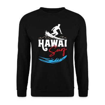 Hawaii Surfing - Unisex Sweatshirt - black - Front - Alina (178cm) & Michal (187cm)