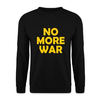 No more war - Unisex Pullover - Schwarz - Vorne - Alina (178cm) & Michal (187cm)