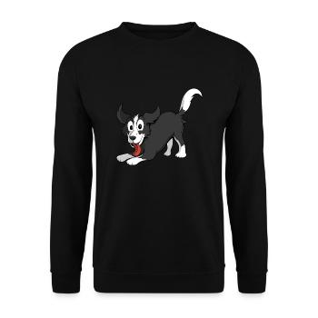 Cute cartoon dog for dog owners - Unisex Sweatshirt - black - Front - Alina (178cm) & Michal (187cm)