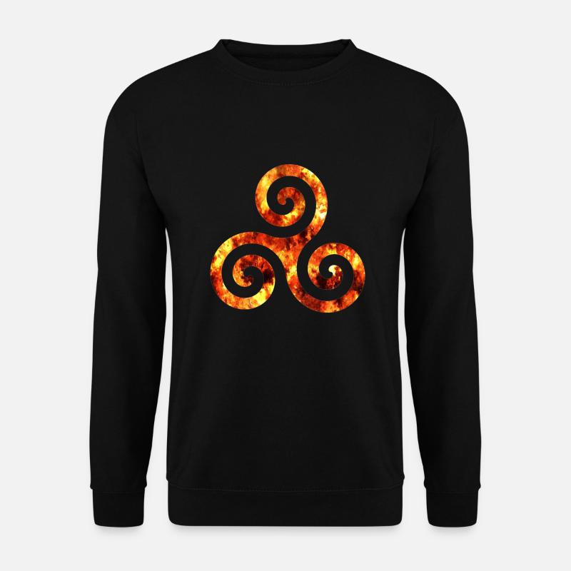 celtic symbol 1 fire - Unisex Sweatshirt - black
