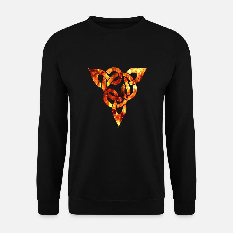 keltischer knoten 6 feuer - Unisex Pullover - Schwarz