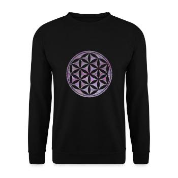 blume des lebens e 62 - Unisex Pullover - Schwarz - Vorne - Alina (178cm) & Michal (187cm)