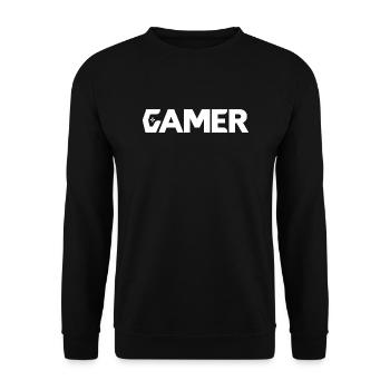 Gamer - Unisex Pullover - Schwarz - Vorne - Alina (178cm) & Michal (187cm)
