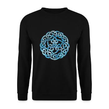 noeud celtique 5 e 78 - Sweat-shirt Unisexe - noir - Devant - Alina (178cm) & Michal (187cm)