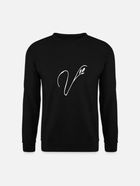 V wie Vegan ich Liebe Tiere Bio Go Vegan Pflanzen - Unisex Pullover - Schwarz