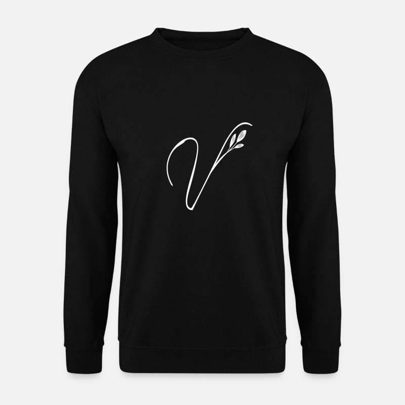 V wie Vegan ich Liebe Tiere Bio Go Vegan Pflanzen - Unisex Pullover - Schwarz