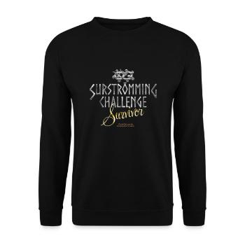 Surströmming Challenge Survivor - Unisex Pullover - Schwarz - Vorne - Alina (178cm) & Michal (187cm)