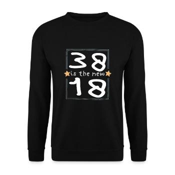 38 est la nouvelle police 18 pour enfants - Sweat-shirt Unisexe - noir - Devant - Alina (178cm) & Michal (187cm)