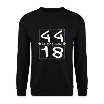 44 est la nouvelle police 18 pour enfants - Sweat-shirt Unisexe - noir - Devant - Alina (178cm) & Michal (187cm)