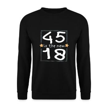 45 est la nouvelle police 18 pour enfants - Sweat-shirt Unisexe - noir - Devant - Alina (178cm) & Michal (187cm)