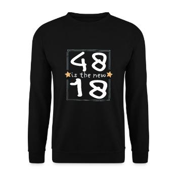 48 est la nouvelle police 18 pour enfants - Sweat-shirt Unisexe - noir - Devant - Alina (178cm) & Michal (187cm)