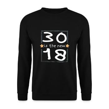30 est la nouvelle police 18 pour enfants - Sweat-shirt Unisexe - noir - Devant - Alina (178cm) & Michal (187cm)