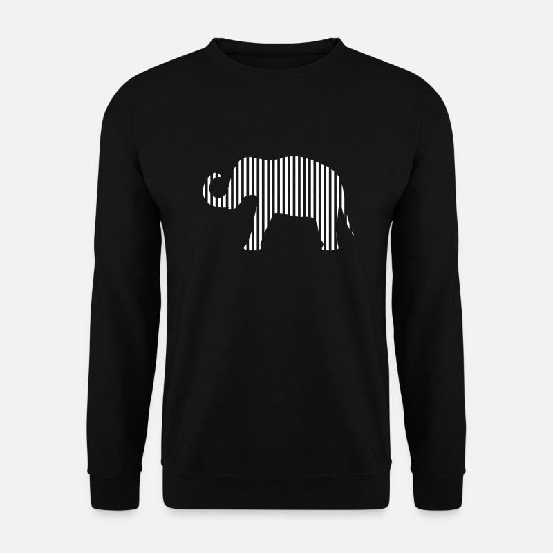 Elephant in strips - Unisex Sweatshirt - black