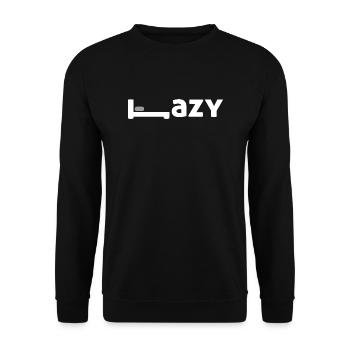 Lazy - Unisex Sweatshirt - black - Front - Alina (178cm) & Michal (187cm)