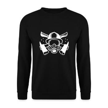Pompiers - Firefighter - Sweat-shirt Unisexe - noir - Devant - Alina (178cm) & Michal (187cm)