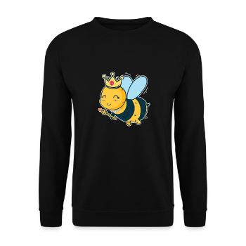 Bee honey bee queen bee - Unisex Sweatshirt - black - Front - Alina (178cm) & Michal (187cm)