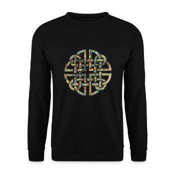 keltischer knoten 8 e 200 - Unisex Pullover - Schwarz - Vorne - Alina (178cm) & Michal (187cm)
