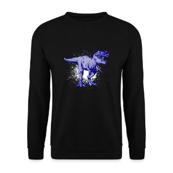 Dinosaures - Tyrannosaurus Rex - Dino T-Rex - Sweat-shirt Unisexe - noir - Devant - Alina (178cm) & Michal (187cm)