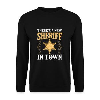 Il y a un nouveau shérif en ville Shérif adjoint - Sweat-shirt Unisexe - noir - Devant - Alina (178cm) & Michal (187cm)