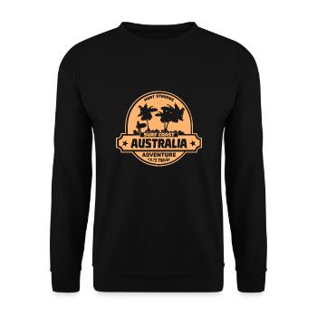 Australie - Surf - Sweat-shirt Unisexe - noir - Devant - Alina (178cm) & Michal (187cm)