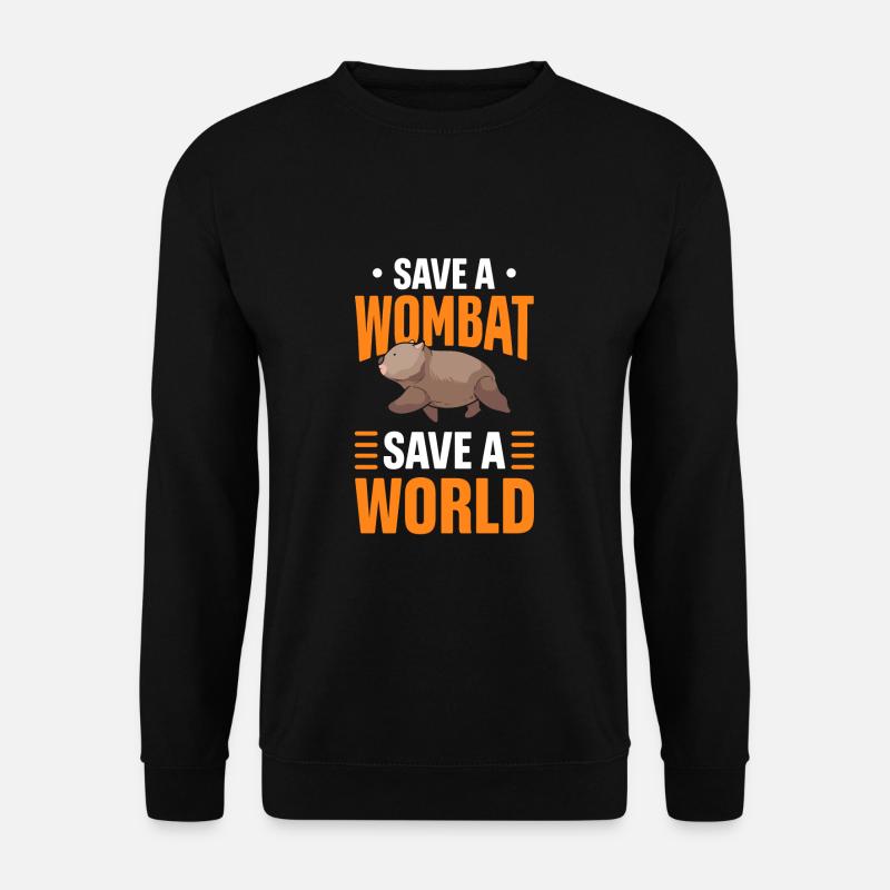 Save a Wombat, Save a World Wombat Rescue - Unisex Sweatshirt - black