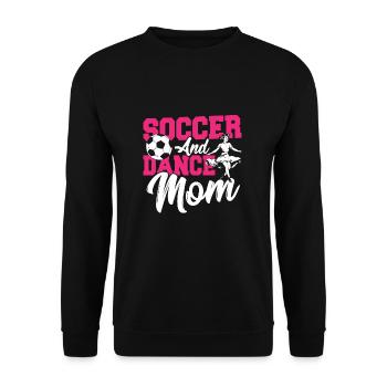 Maman de football et de danse - Sweat-shirt Unisexe - noir - Devant - Alina (178cm) & Michal (187cm)