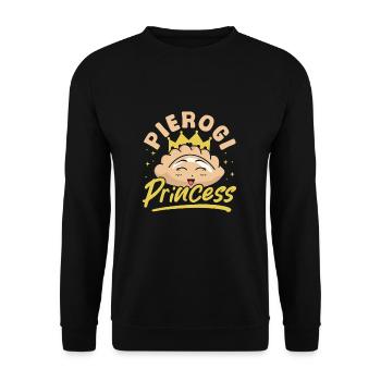 Pierogi Princess - Unisex Sweatshirt - black - Front - Alina (178cm) & Michal (187cm)