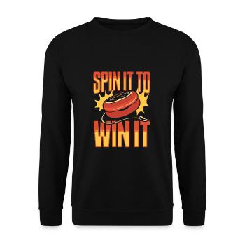 Yo-Yo Tricks Yoyo Spinner Nationaler Yoyo-Tag - Unisex Pullover - Schwarz - Vorne - Alina (178cm) & Michal (187cm)