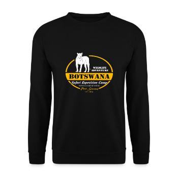 Botswana - Löwe - Unisex Pullover - Schwarz - Vorne - Alina (178cm) & Michal (187cm)