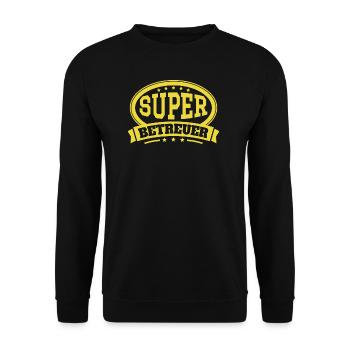 Betreuer Geschenk - Unisex Pullover - Schwarz - Vorne - Alina (178cm) & Michal (187cm)