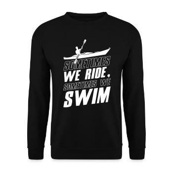 Nous faisons du kayak et nageons - Sweat-shirt Unisexe - noir - Devant - Alina (178cm) & Michal (187cm)
