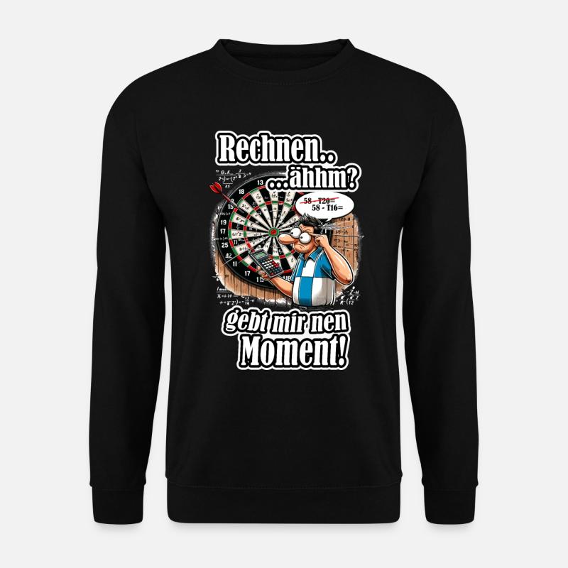Darts - Rechnen gib mir nen Moment - Dart - Unisex Pullover - Schwarz