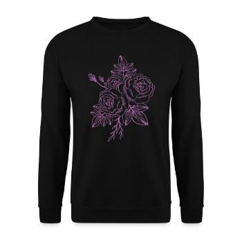 Rosen Lila - Unisex Pullover - Schwarz - Vorne - Alina (178cm) & Michal (187cm)