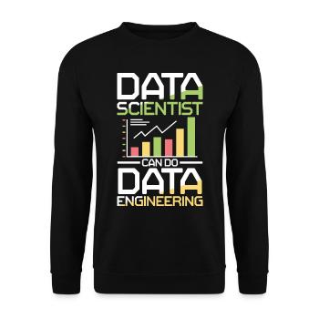Data Scientists Can Do Data Engineering - Unisex Pullover - Schwarz - Vorne - Alina (178cm) & Michal (187cm)