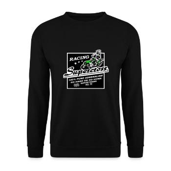 Supercross - Moto Cross - Motocross - Unisex Pullover - Schwarz - Vorne - Alina (178cm) & Michal (187cm)