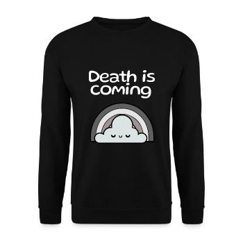 Death is coming - Rainbow - Unisex Pullover - Schwarz - Vorne - Alina (178cm) & Michal (187cm)