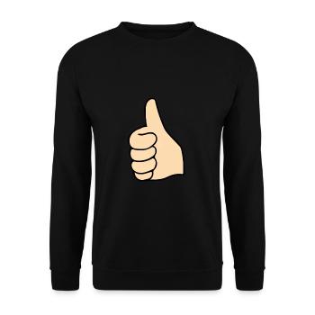 Pouces en l’air - Sweat-shirt Unisexe - noir - Devant - Alina (178cm) & Michal (187cm)