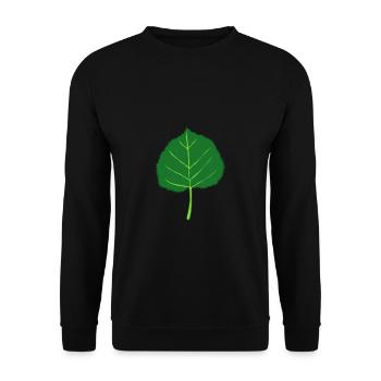Linde - Baum - Blatt - Unisex Pullover - Schwarz - Vorne - Alina (178cm) & Michal (187cm)