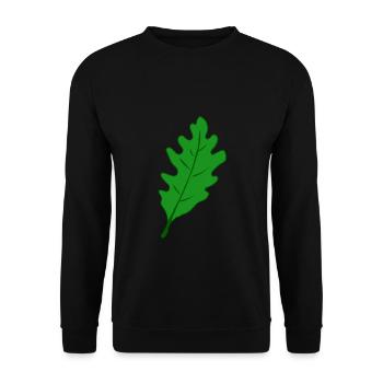 Oak - Oak Leaf - Unisex Sweatshirt - black - Front - Alina (178cm) & Michal (187cm)