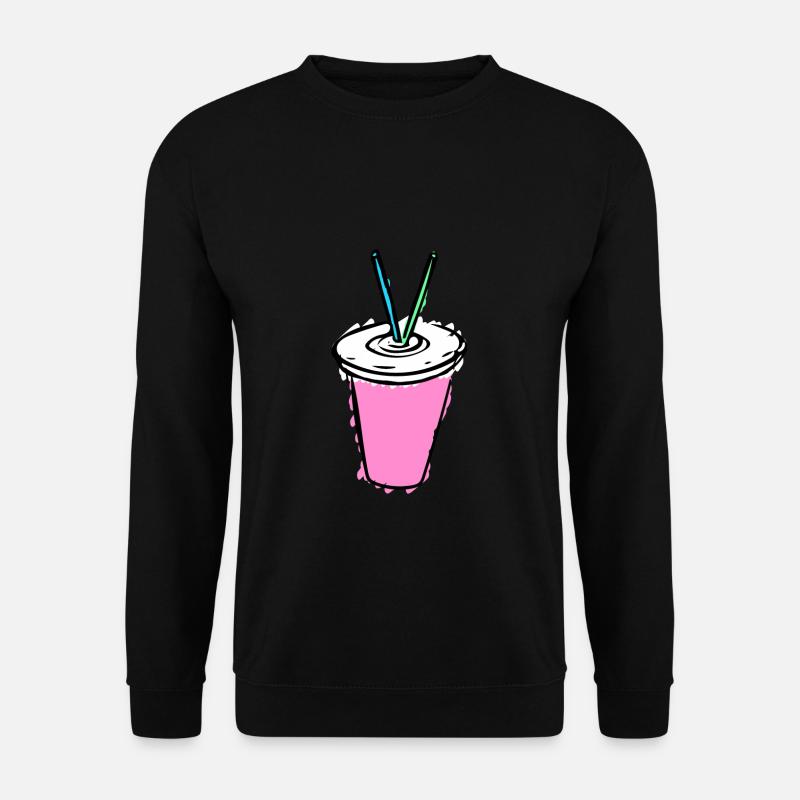 Milchshake Zeichnung - Unisex Pullover - Schwarz