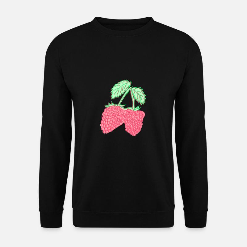 Himbeere - Himbeeren - Pflanze - Unisex Pullover - Schwarz