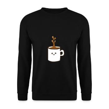 Cup of cocoa - Unisex Sweatshirt - black - Front - Alina (178cm) & Michal (187cm)
